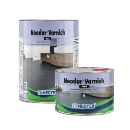 Neodur-Varnish-W-mat-polyoyrethaniko-diafano-verniki-dyo-systatikon-me-filtra-UV-1kg